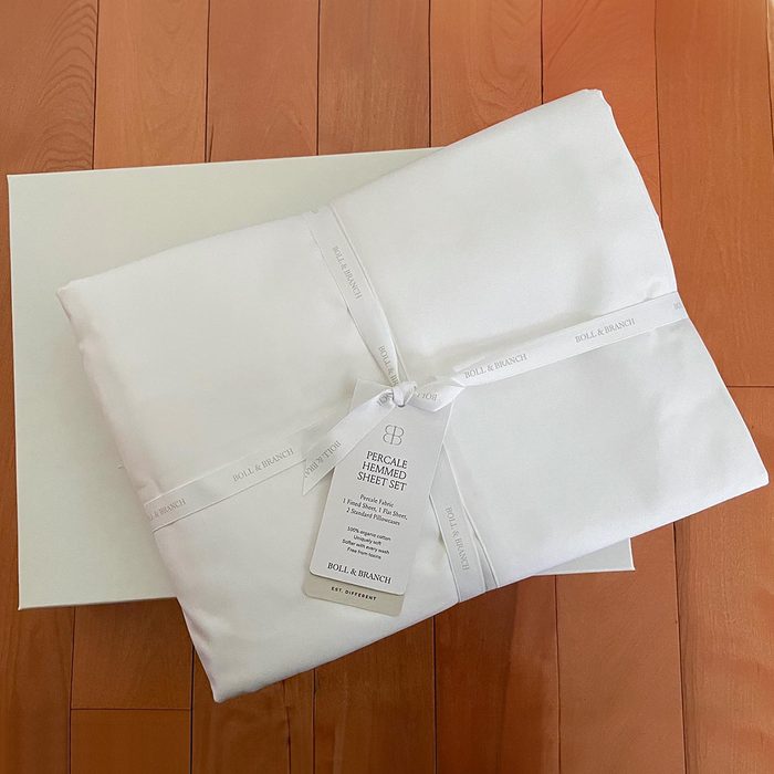 Boll & Branch Percale Hemmed Sheet Set Katie Bandurski Ssedit B
