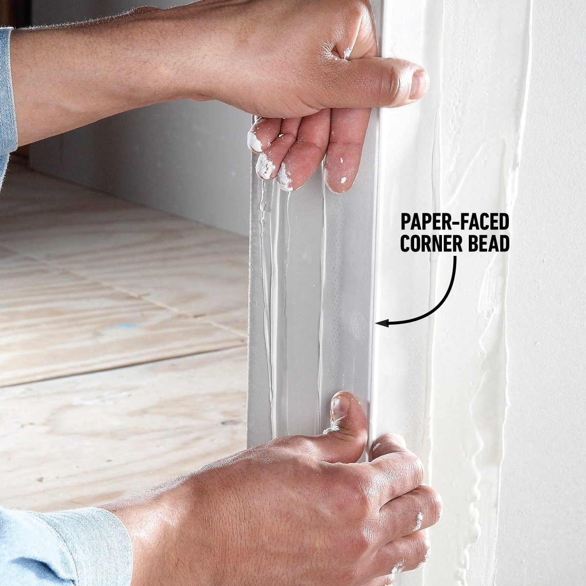 How To Install A Paper Faced Drywall Corner Bead Position the drywall paper bead