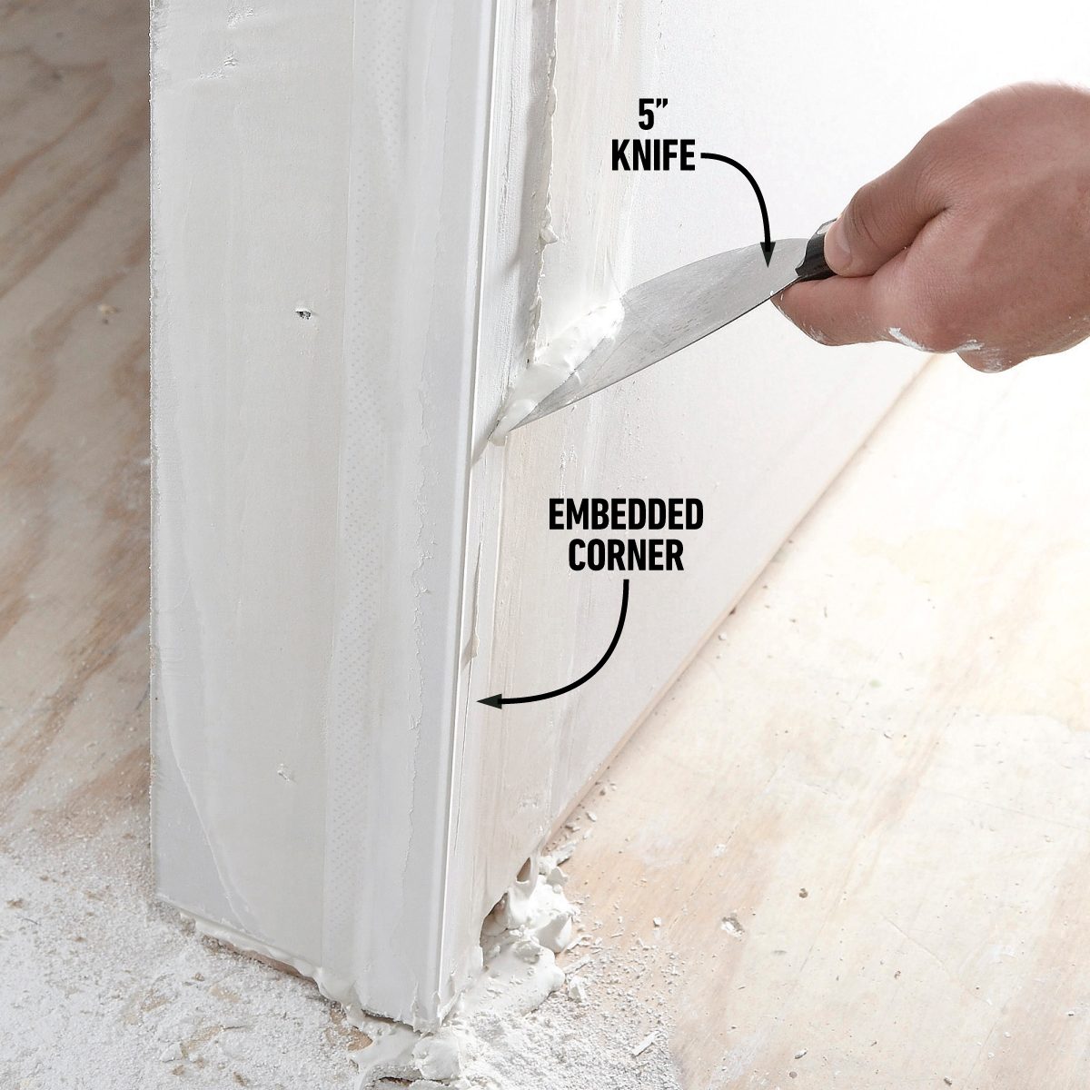How To Install A Paper Faced Drywall Corner Bead Embed the tape