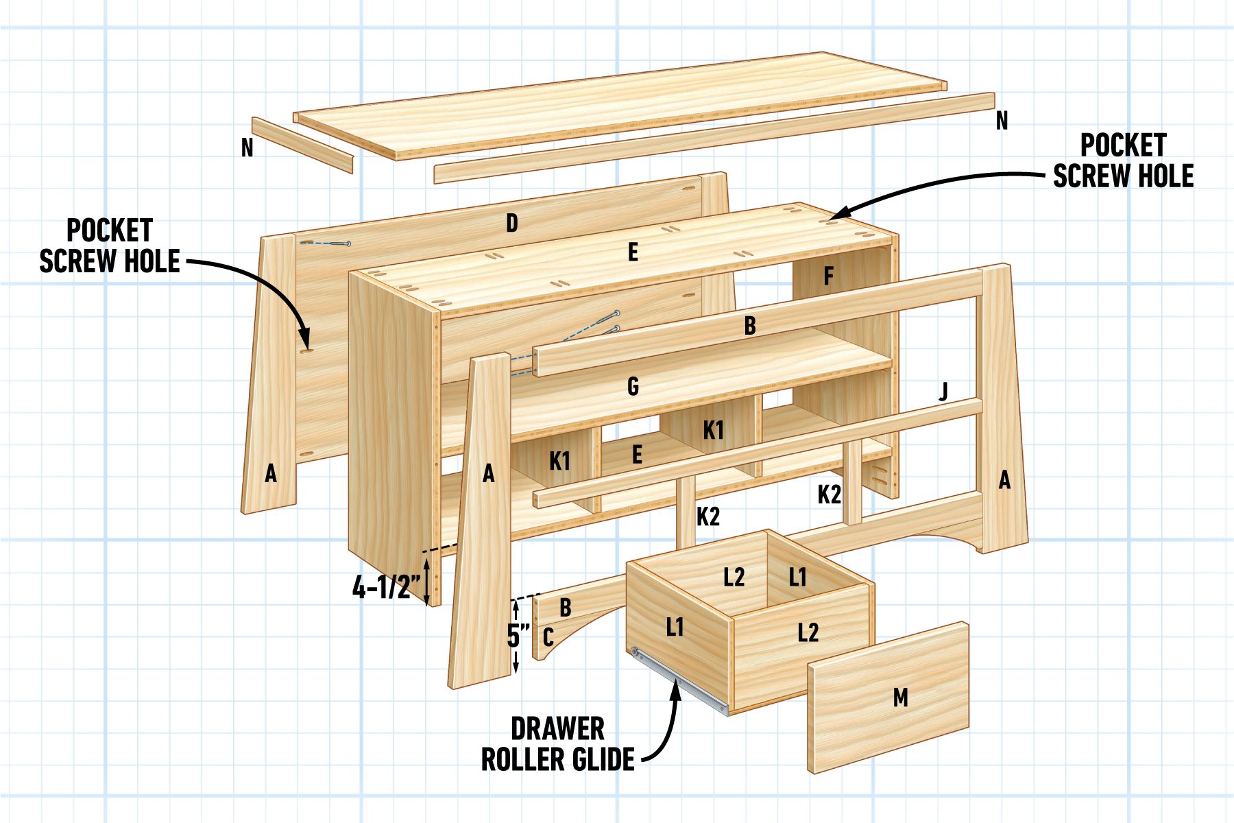Fh12nov 533 56 T01 Diy Tv Stand Details Callouts
