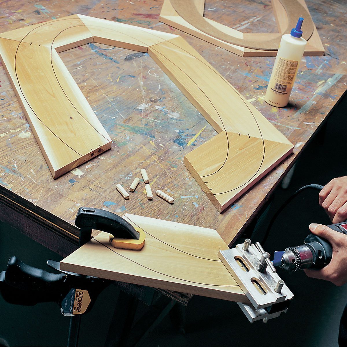 Dowel And Glue The Hexagonal Segments