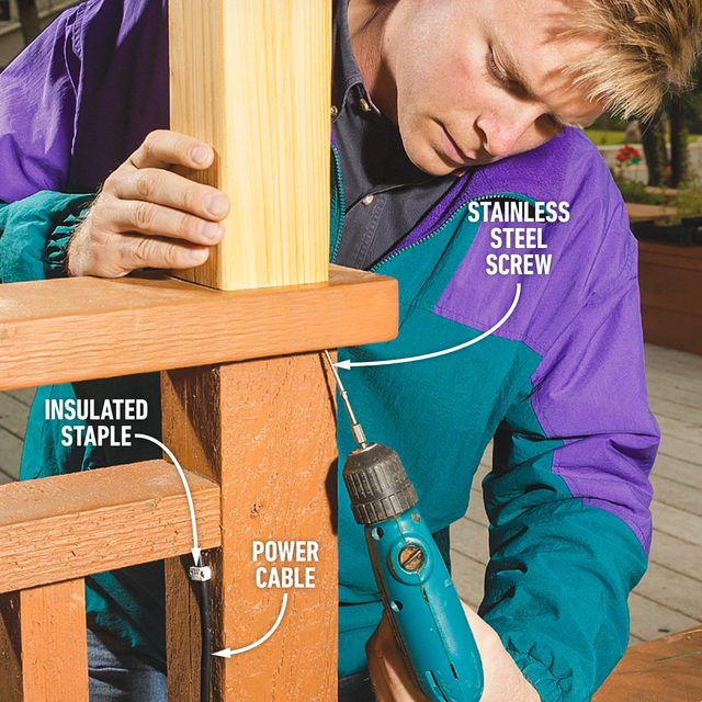 How To Install Low Voltage Deck Lighting Install the post assembly