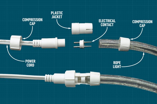 How To Install Low Voltage Deck Lighting Rope light connections