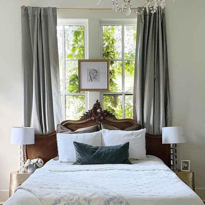 How To Put A Bed In Front Of A Window Use Decor For Balance Courtesy Designsbymollyhannah Instagram