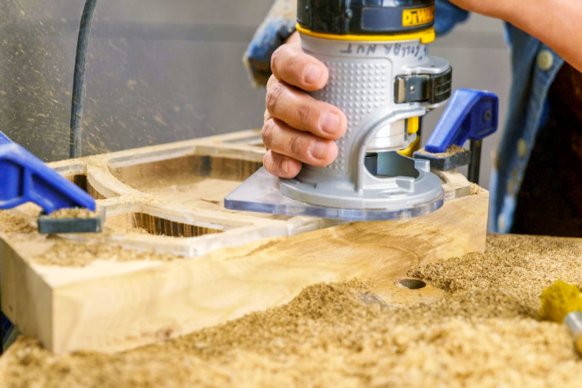 Rout the pocket sections