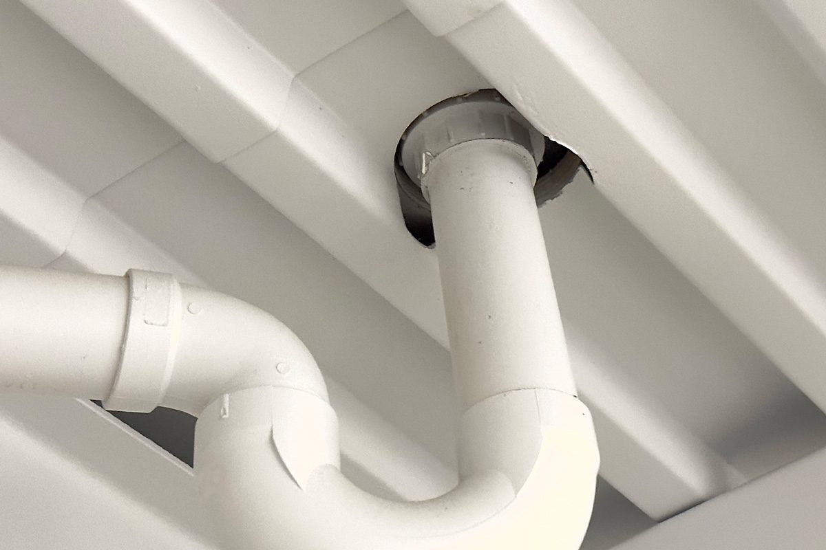 drain pipe with standard sewer trap