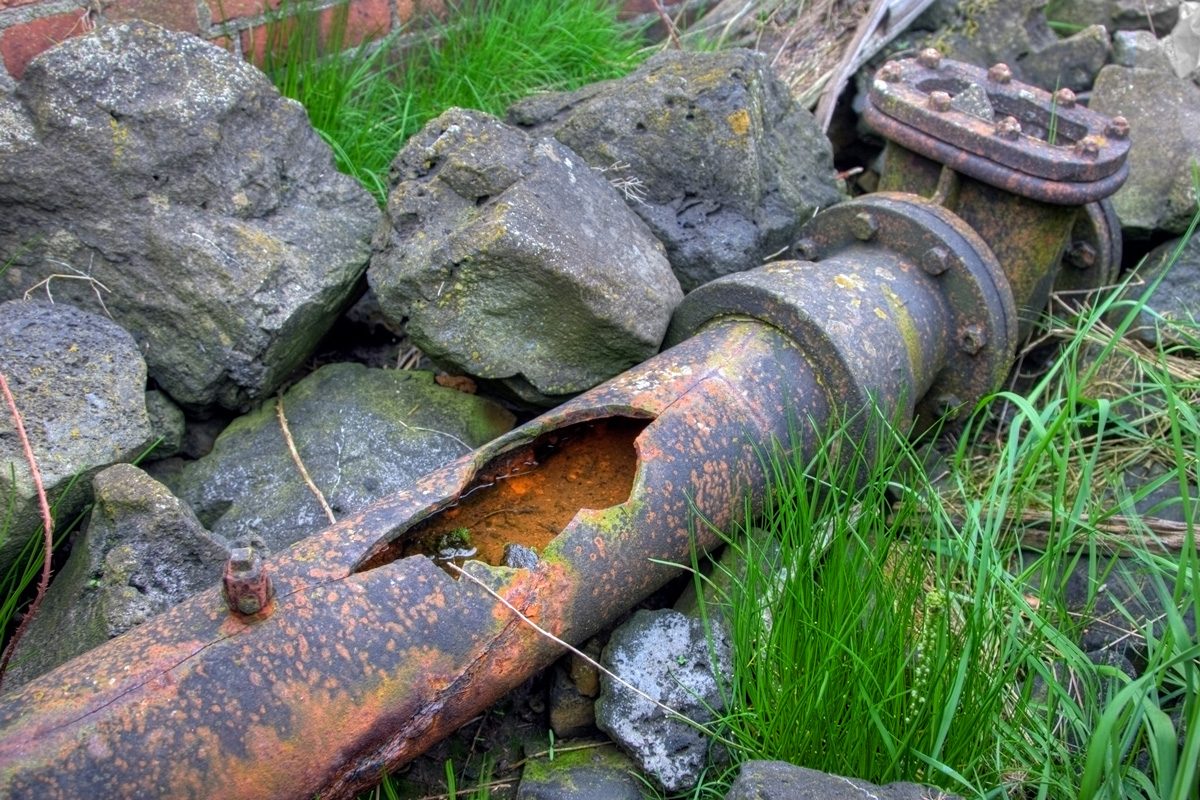 broken water pipe