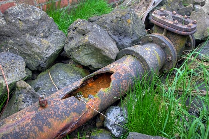 broken water pipe