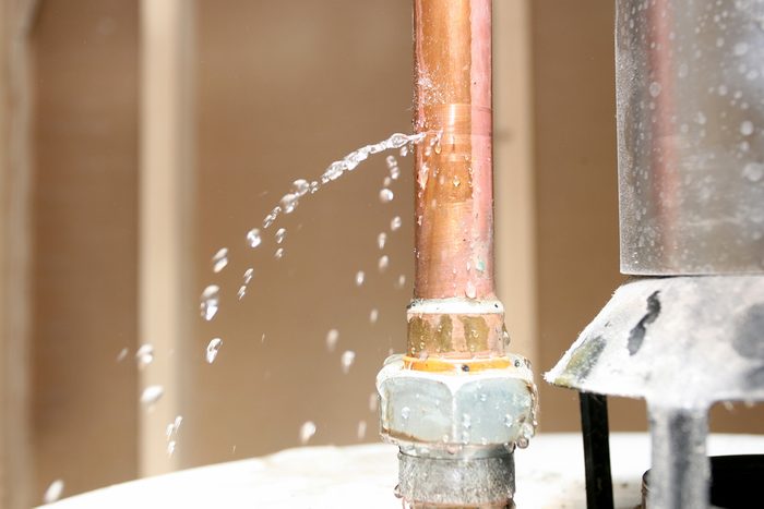 water leaking out of pipe on water heater