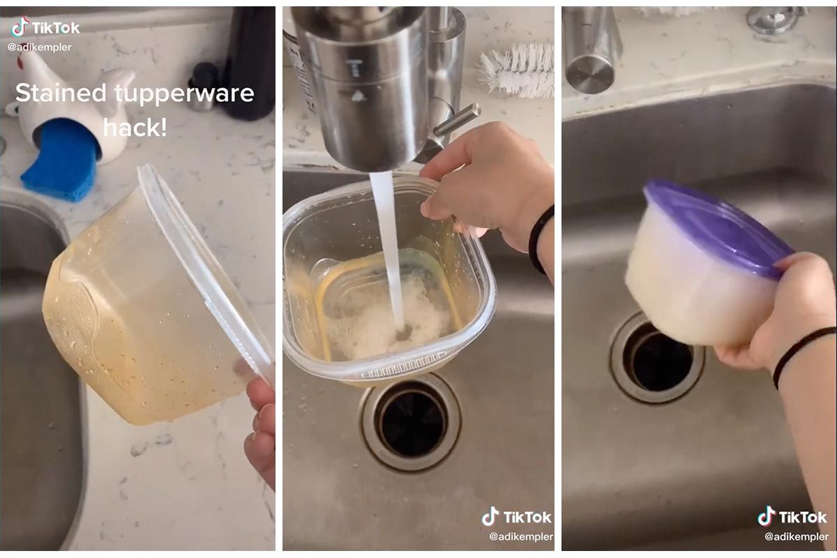This Viral Video Shows How to Get Stains Out of Plastic Containers the Easy Way