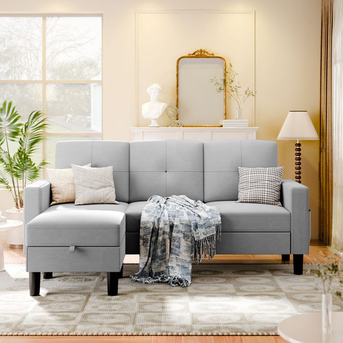 Azura 76.4“ Sofa Couch With Ottoman