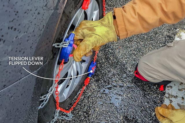 Flip the tension levers down