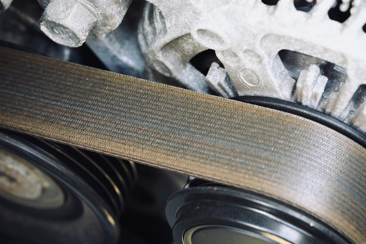 close up of vehicle belt