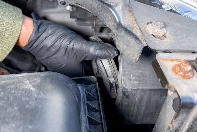 removing access panel for headlight housing