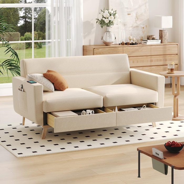 Narriah 65” Loveseat Sofa With Deep Cushion