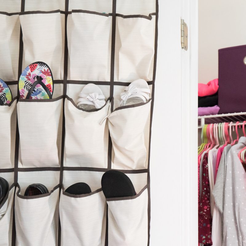organiser for shoes behind closet door