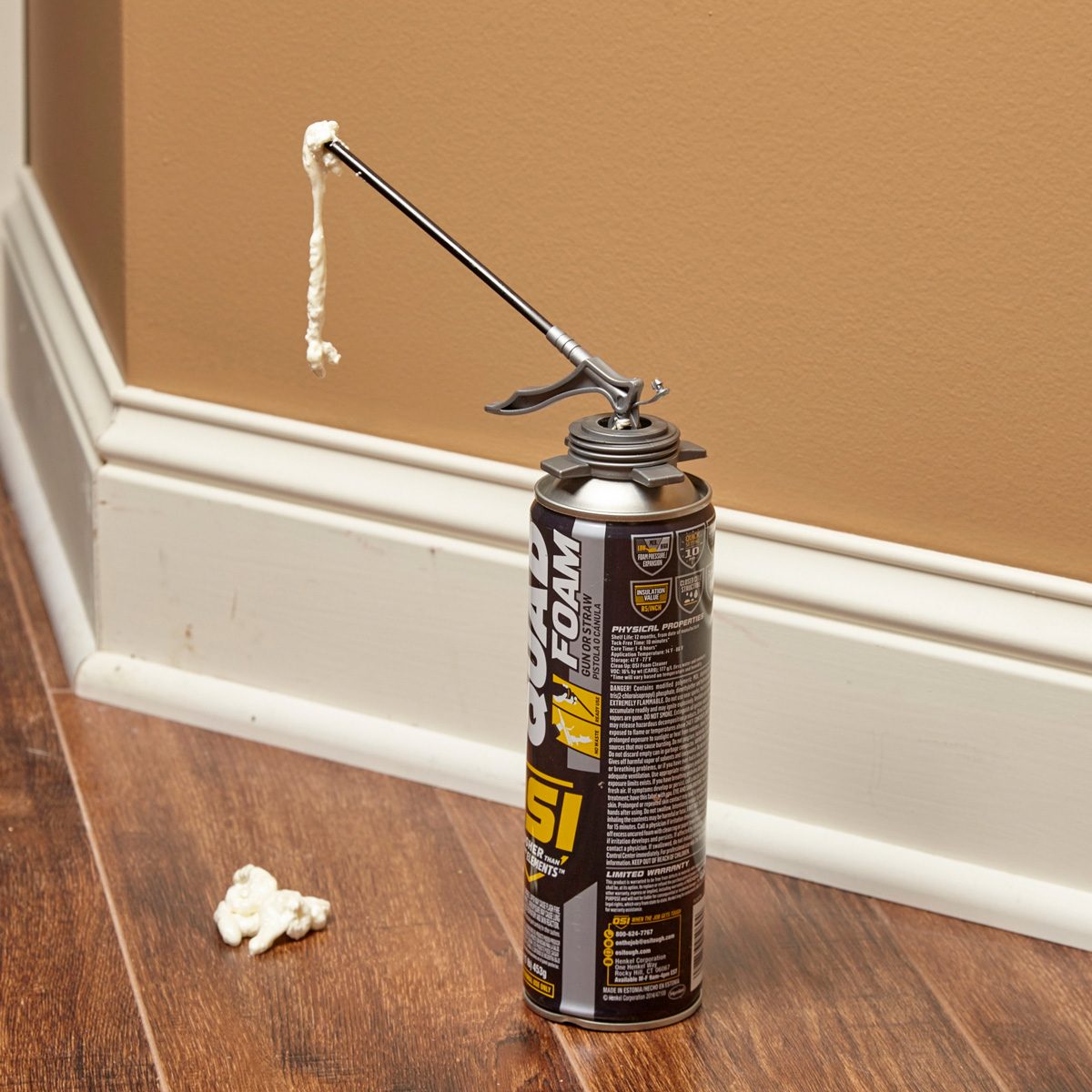 foam sealant can on floor