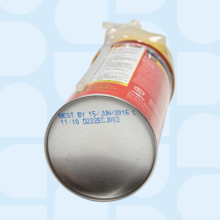 expiration date at bottom of can