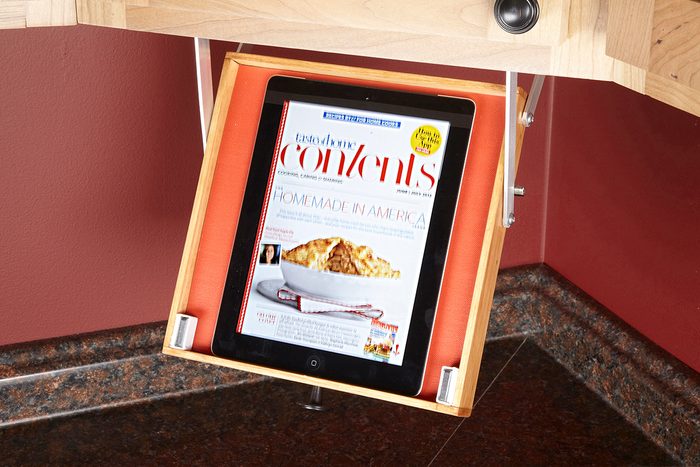 Easy Diy Projects To Increase Kitchen Cabinet And Drawer Storage Drop-Down Tablet Tray