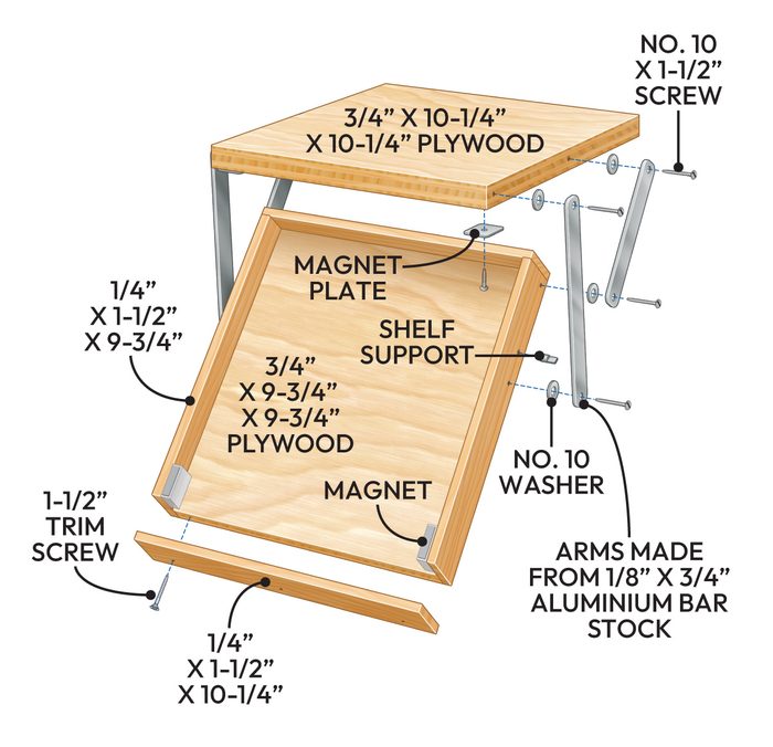 Easy Diy Projects To Increase Kitchen Cabinet And Drawer Storage Drop-Down Tablet Tray