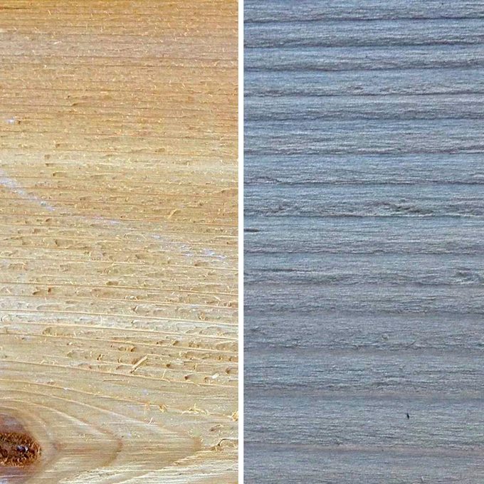 Before And After Cedar And Iron Vinegar