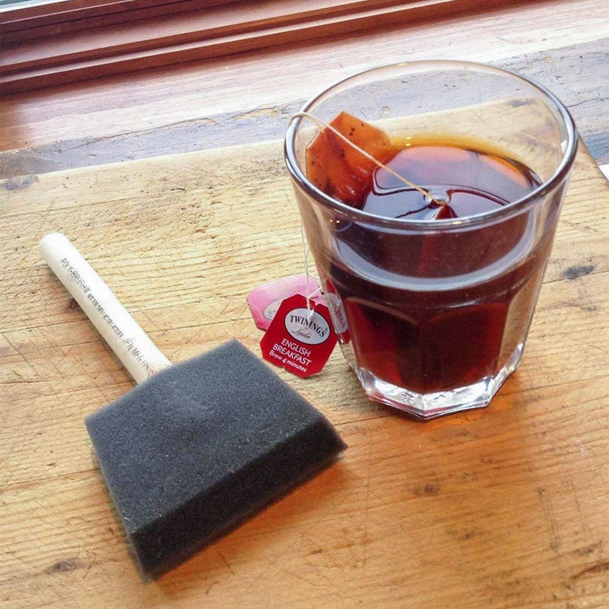 Tea Plus Iron Vinegar On Pine