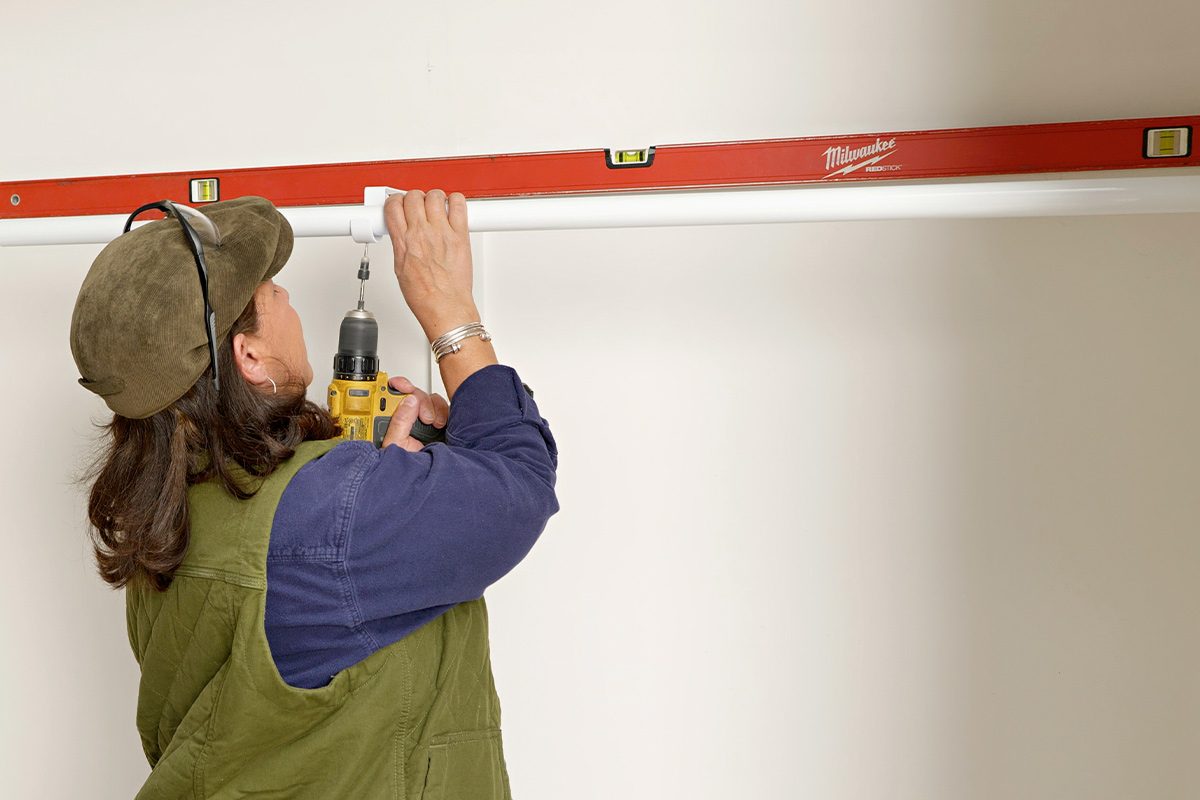 Hang A Long Rod For Clothes Secure rod to brackets