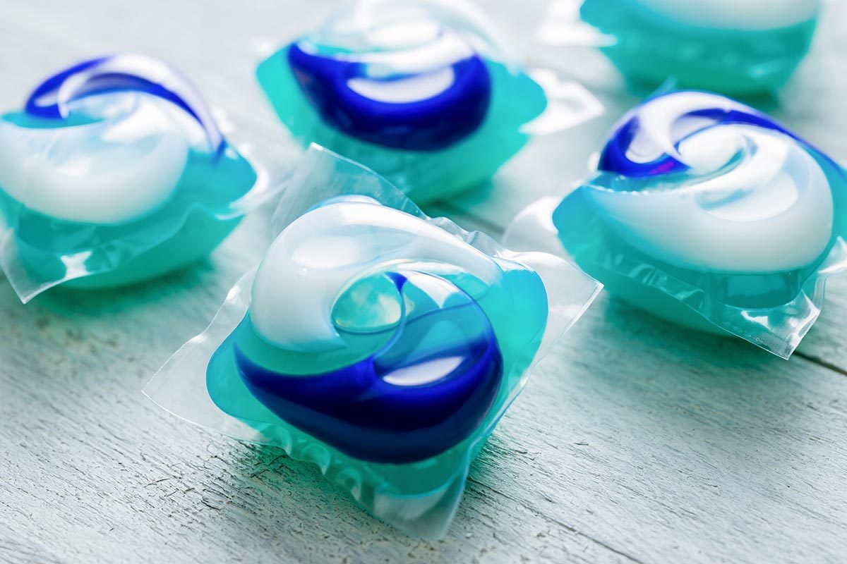 Laundry Detergent Pods on a table