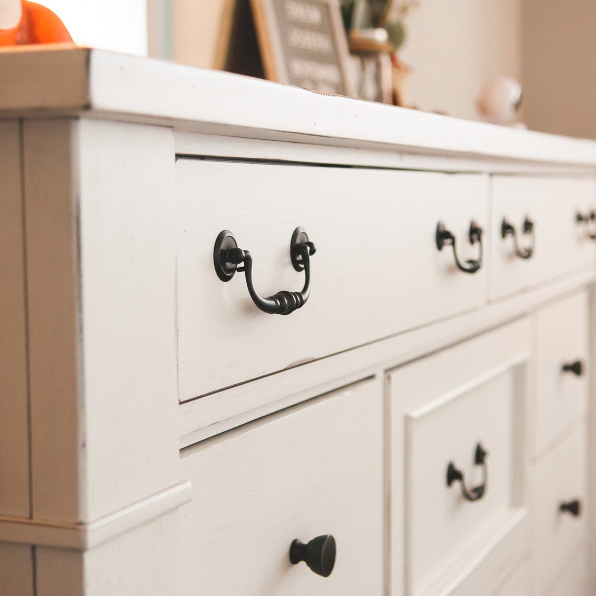 side view of a dresser