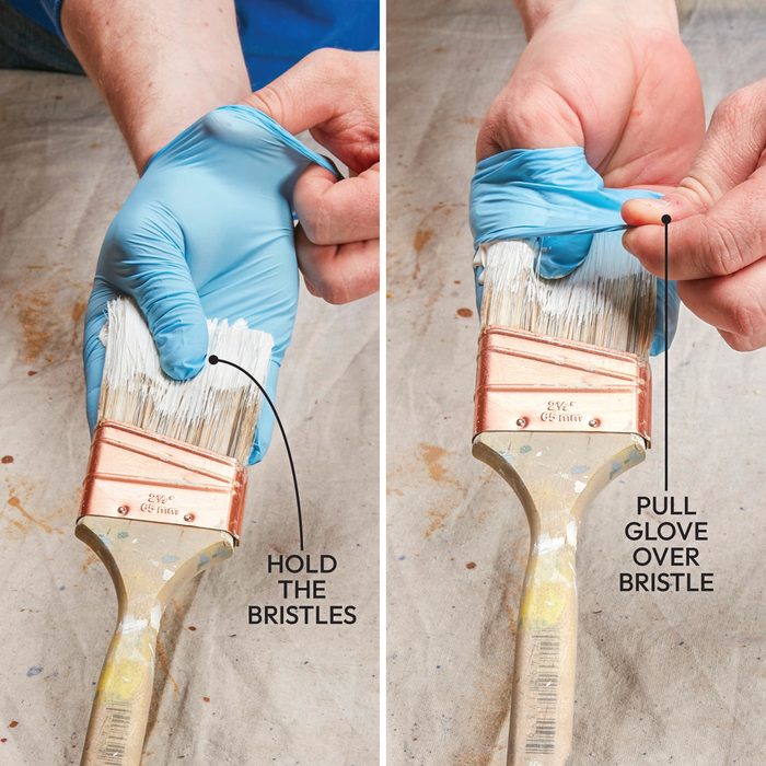 Painting Hacks From Expert Field Editors Preserve a Brush With a Glove