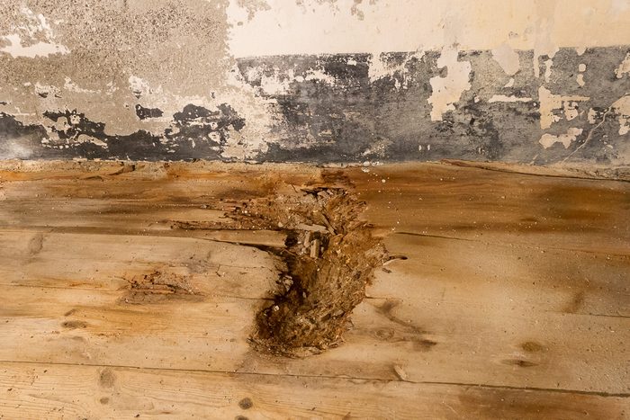 water damaged floor