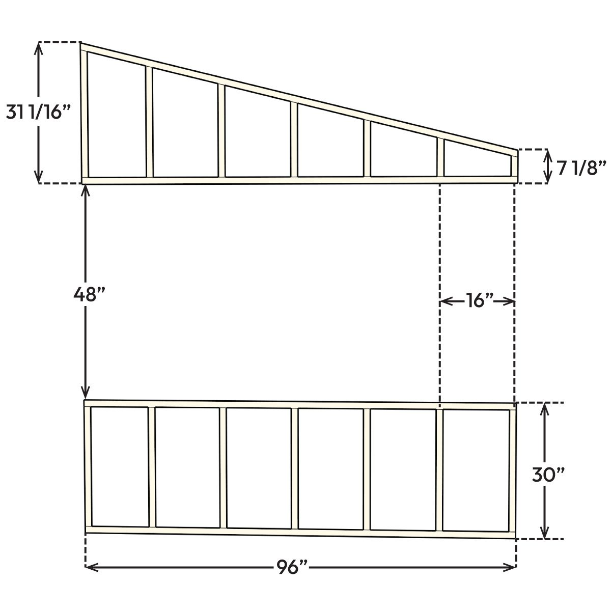 Build A Modern Gazebo tri wall illustration with callouts