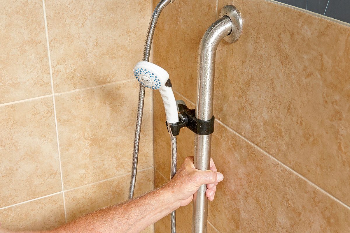 Showerhead Grab Bar