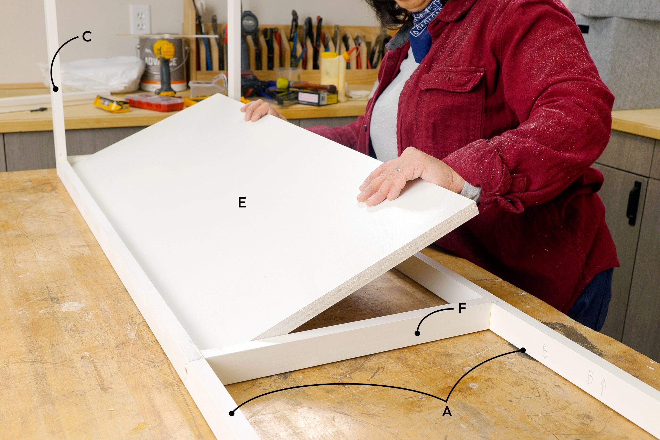 Install the bottom plywood