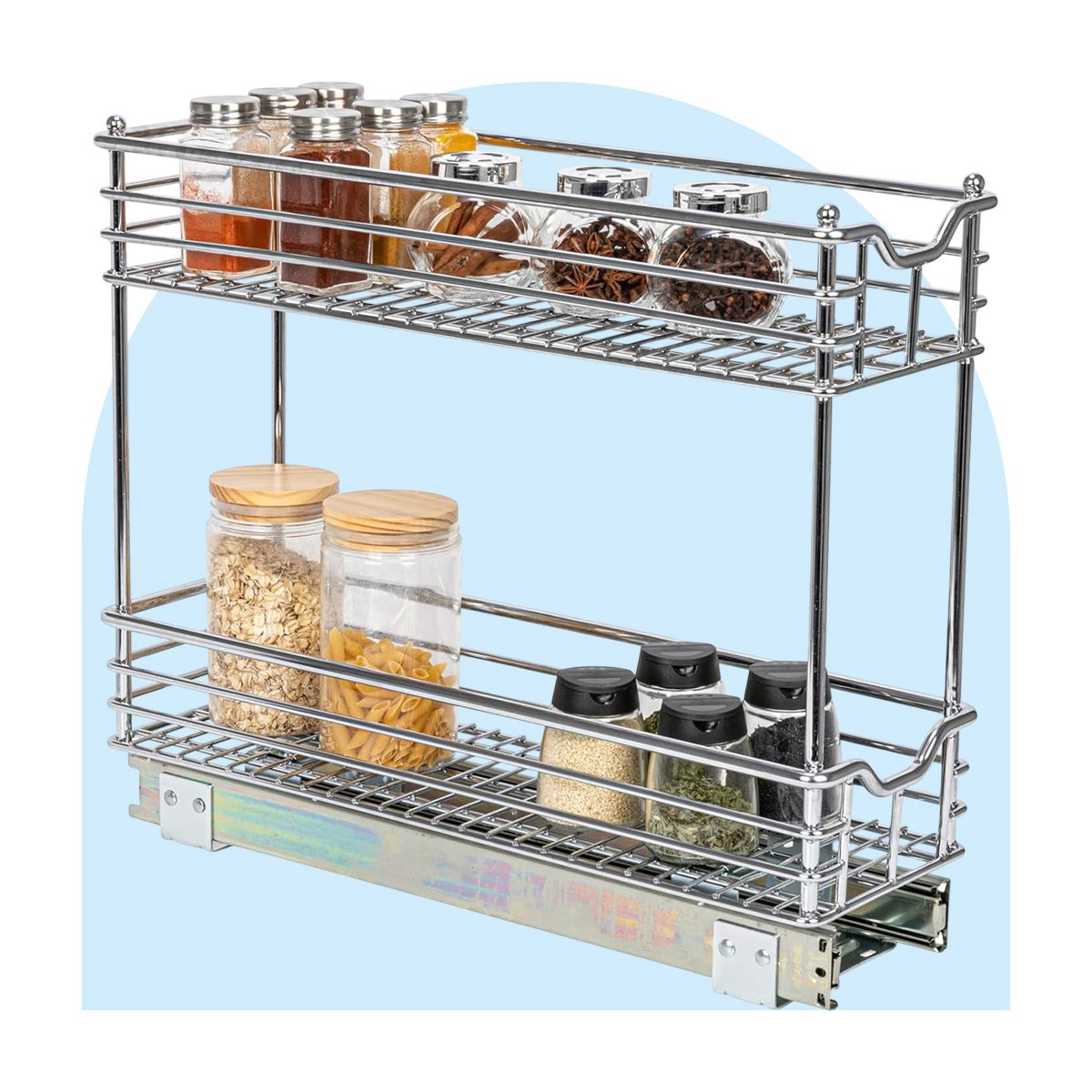 Narrow Two Tier Sliding Tray