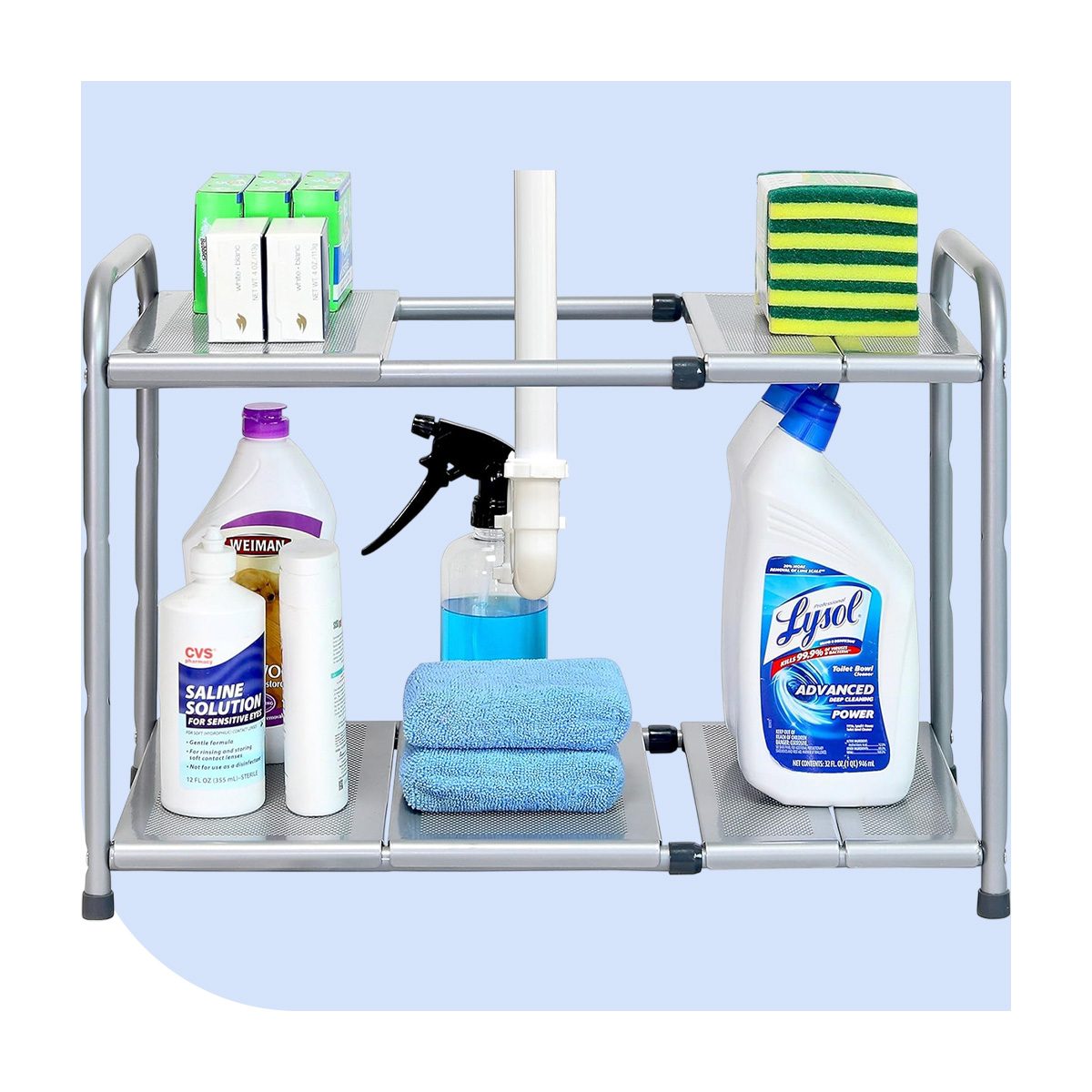 Two Tier Expandable Shelf Rack