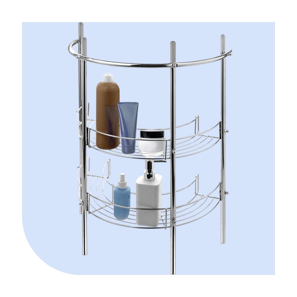 Two Tier Metal Shelf For Pedestal Sinks