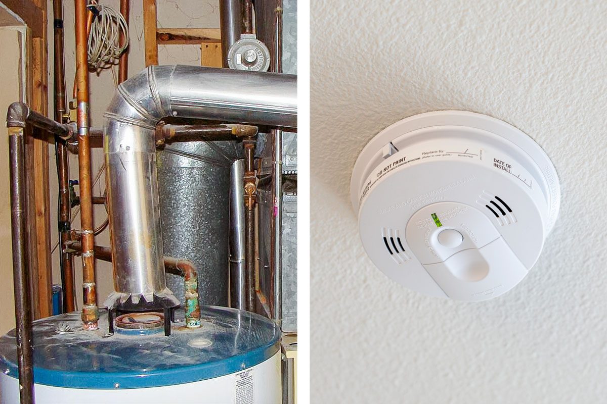 Water Heater And Smoke Carbon Monoxide Alarm