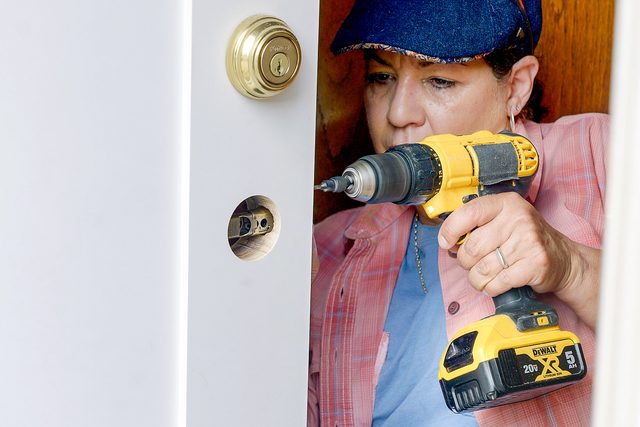 installing doorknob and deadbolt