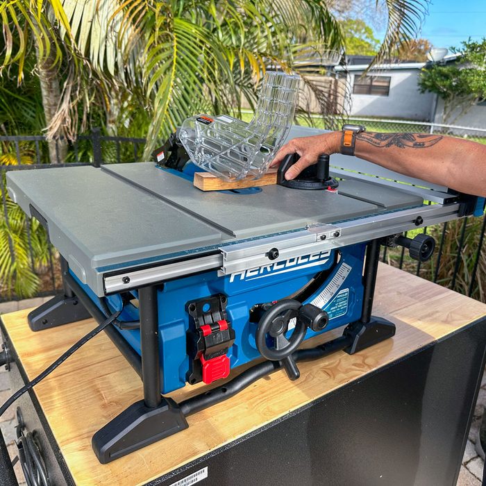 Hercules 15 Amp, 10 In. Compact Jobsite Table Saw With Rack And Pinion Fence