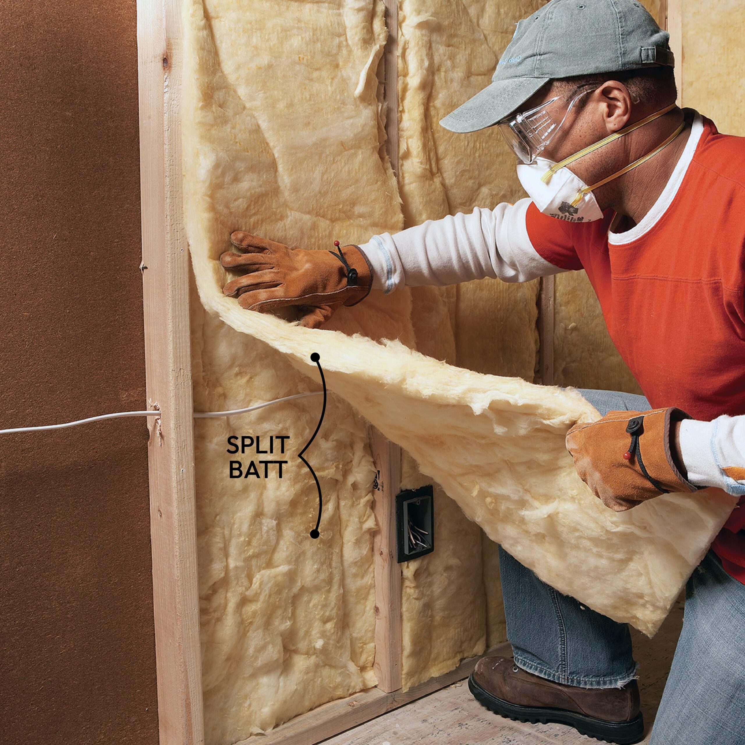 Split Batts Around Cables and Pipes