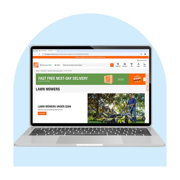 Lawn Mowers Via Homedepot.com