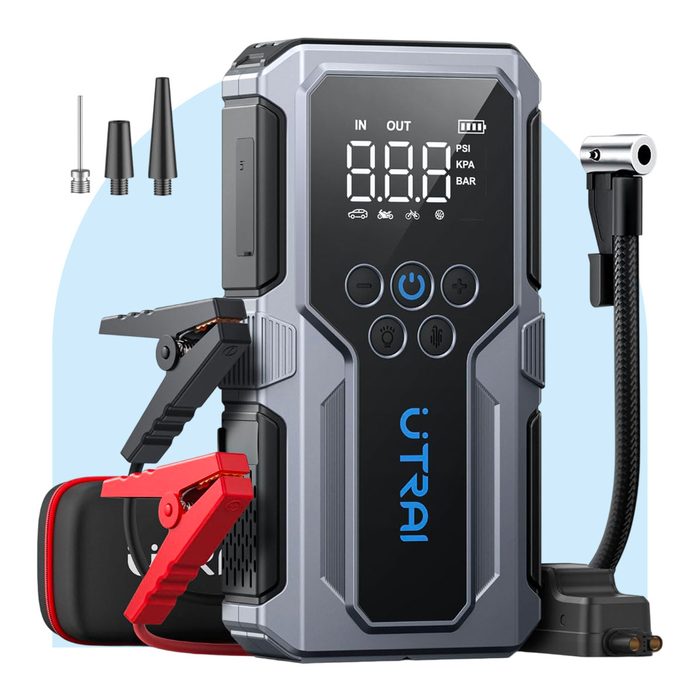 Utrai 4000a Portable Car Jump Starter With Air Compressor