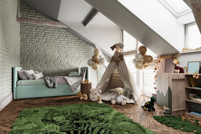 playroom in the attic