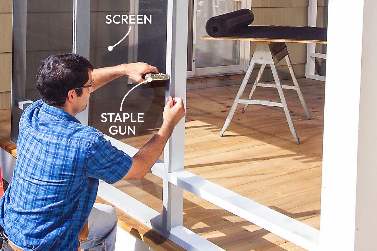 Staple The Screen To The Walls