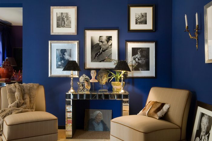 Hamburg apartment decorated in electric blues