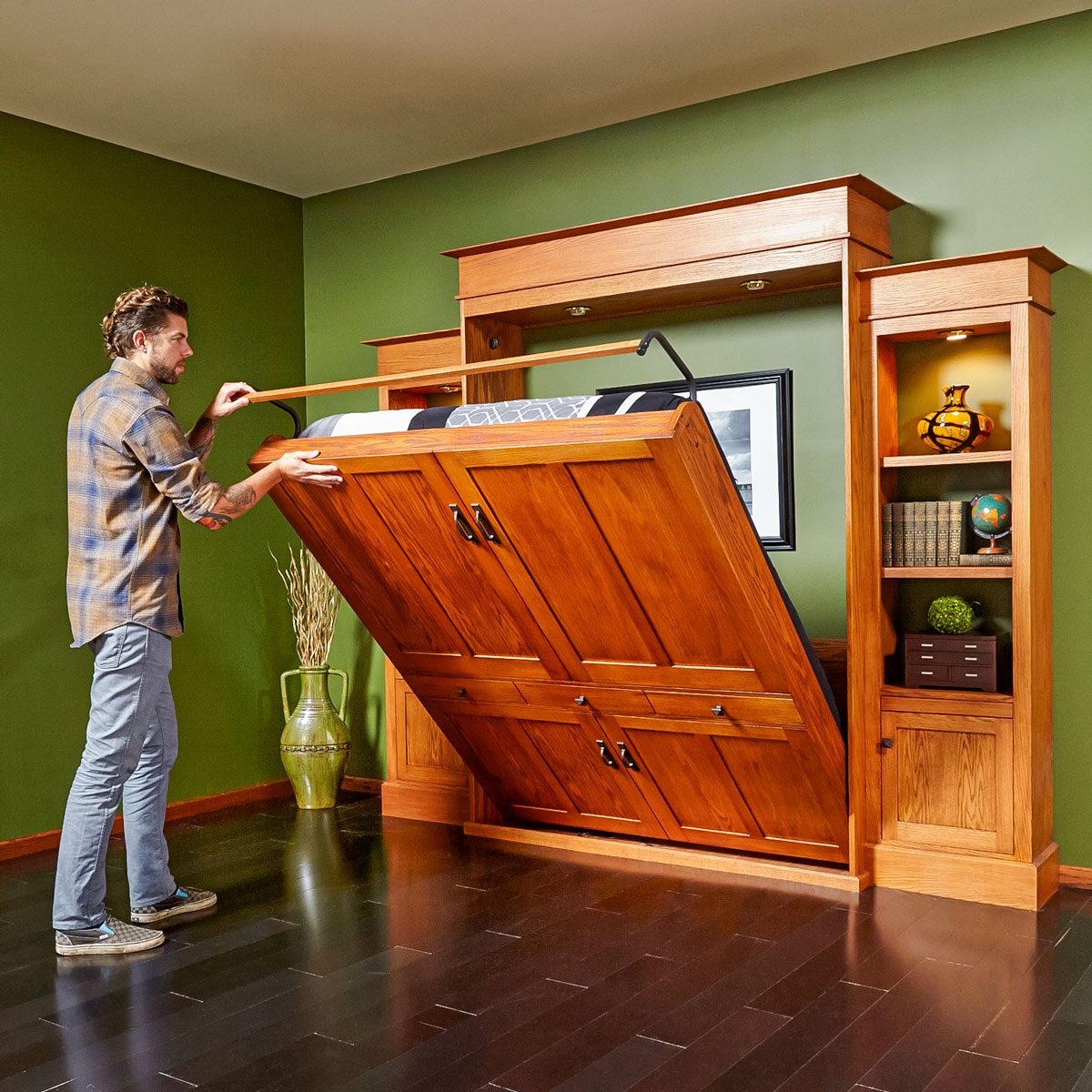 How To Build A Diy Murphy Bed And Bookcase
