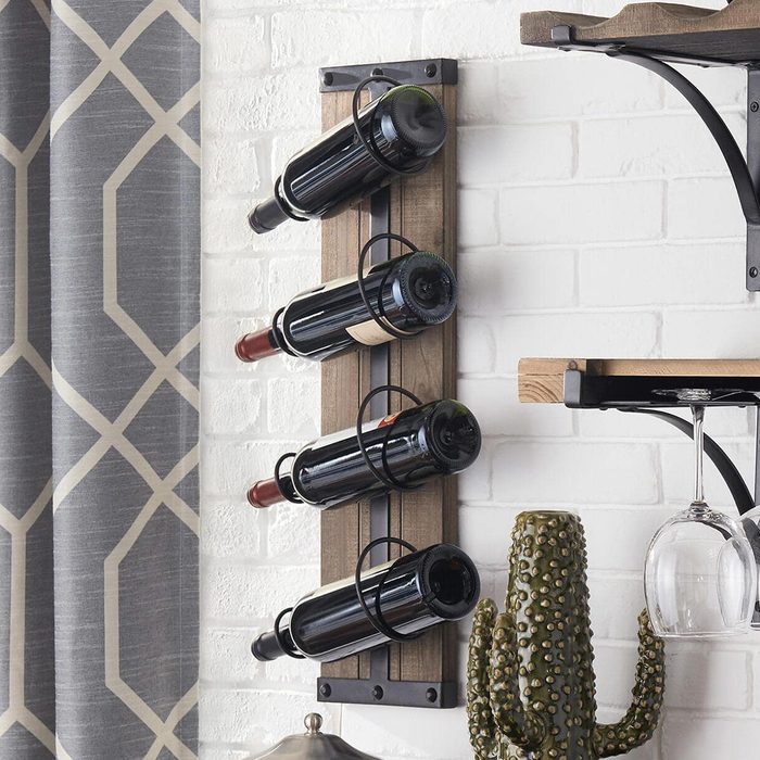Wall Mounted Wine Rack Via Homedepot.com