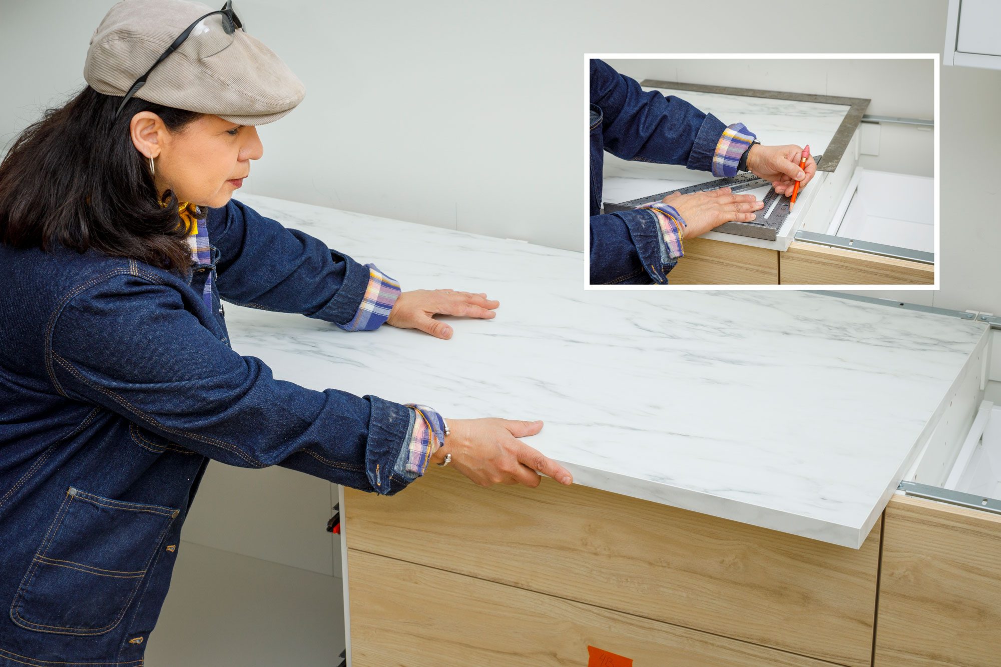 Dry Fit And Mark Countertops