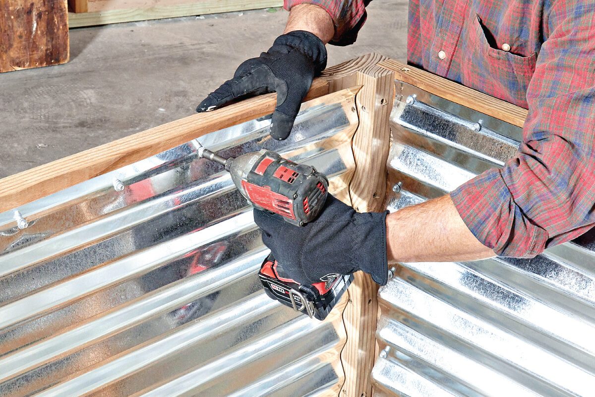 How To Build A Raised Garden Bed Install the metal